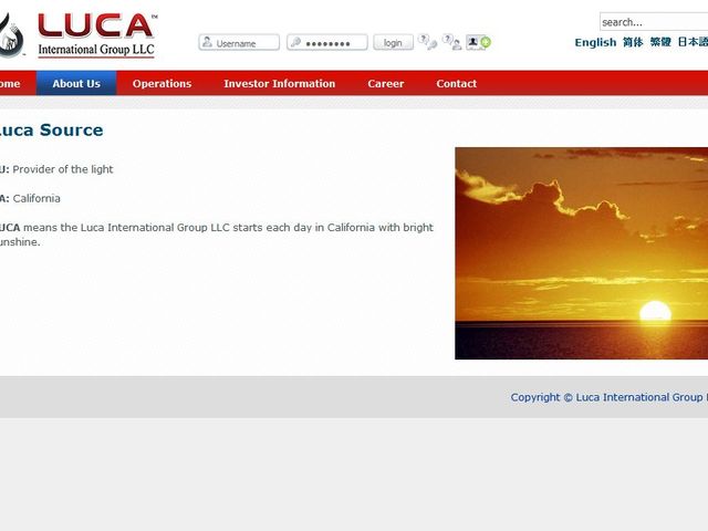 Luca Energy Fund Regional Center screenshot