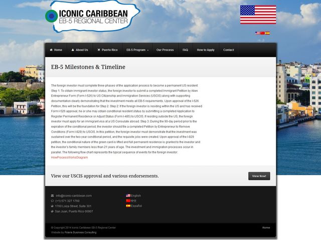Iconic Caribbean EB-5 Regional Center screenshot