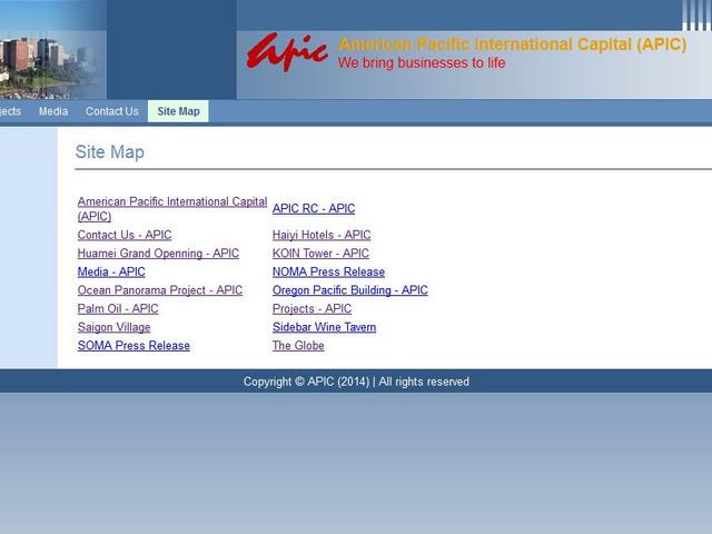 APIC Regional Center screenshot