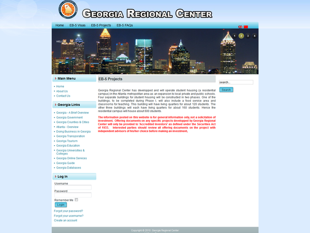 Georgia Regional Center screenshot