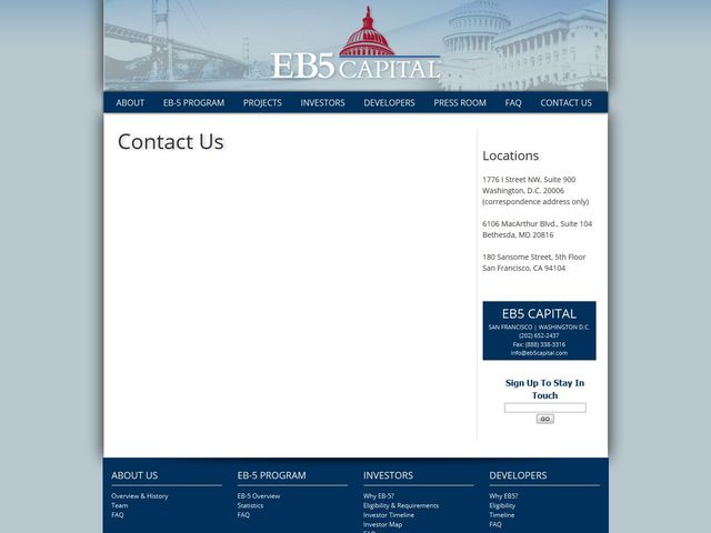 EB5 Capital - California Regional Center  screenshot
