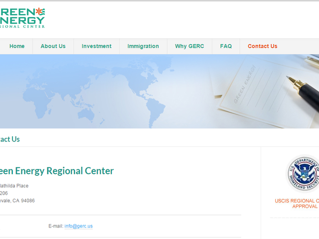 Green Energy Regional Center (GERC) screenshot