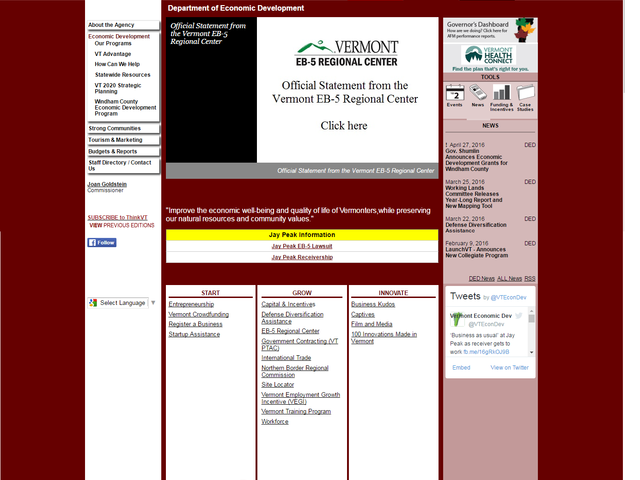 Vermont Agency of Commerce and Community Development RC screenshot