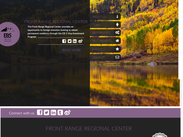Front Range Regional Center, Inc. screenshot