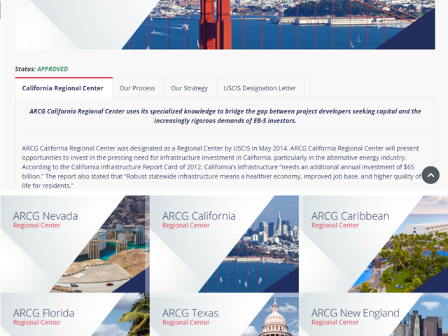 ARCG California Regional Center screenshot