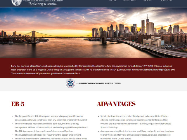 George Washington Immigration Group screenshot
