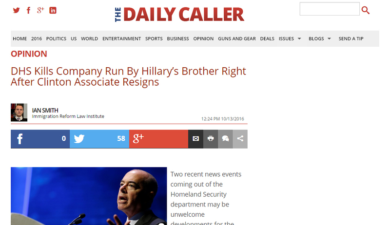 http://dailycaller.com/2016/10/13/dhs-kills-company-run-by-hillarys-brother-right-after-dhs-clinton-associate-resigns/