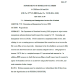 U.S. Citizenship and Immigration Services Fee Schedule