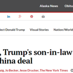 Kushner, Trump's son-in-law and adviser, chases China deal