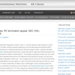 Washington updates, RC termination appeal, SEC (WA), Petition processing