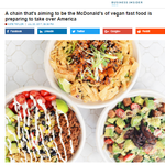 A chain that's aiming to be the McDonald's of vegan fast food is preparing to take over America