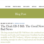 The Draft EB-5 Bill: The Good News and The Bad News