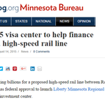 New EB-5 visa center to help finance proposed high-speed rail line