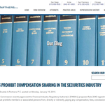 NEW FINRA RULES PROHIBIT COMPENSATION SHARING IN THE SECURITIES INDUSTRY