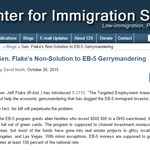 Sen. Flake's Non-Solution to EB-5 Gerrymandering