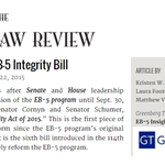 Summary of S.2415: EB-5 Integrity Bill