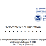 USCIS Teleconference Invitation