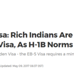 The Golden Visa: Rich Indians Are Going For A $500,000 US Visa, As H-1B Norms Tighten