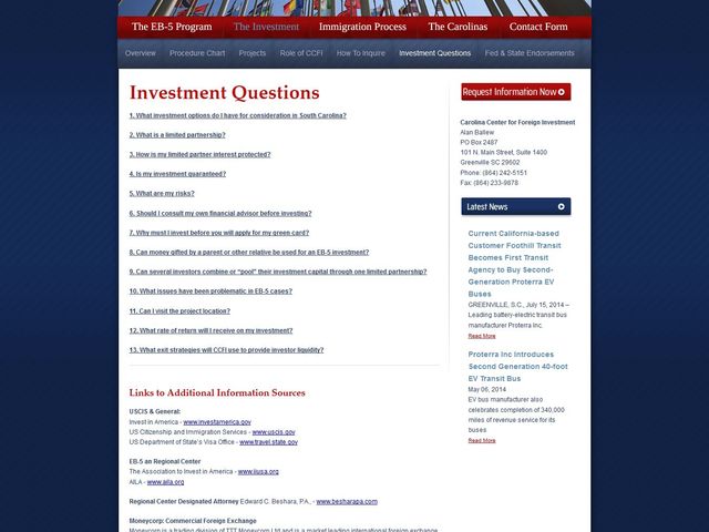 Carolina Center for Foreign Investment RC screenshot