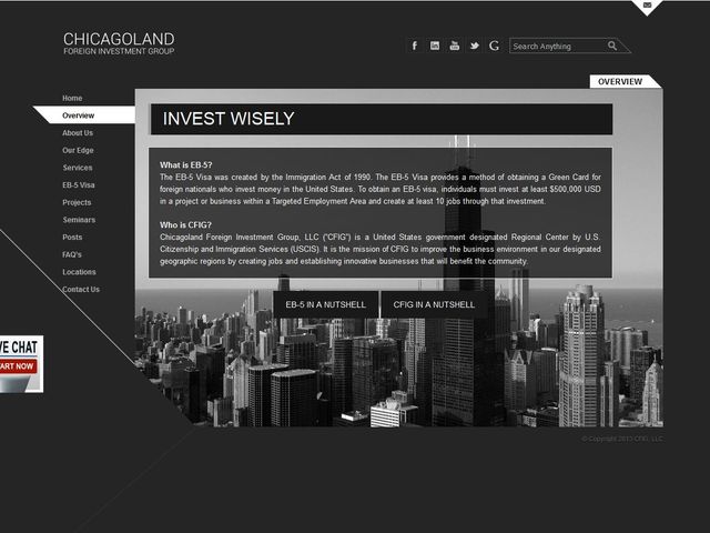 Chicagoland Foreign Investment Group (CFIG) Regional Center screenshot