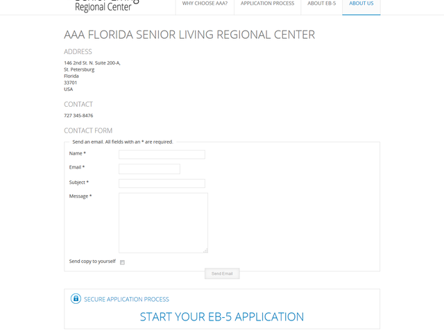 AAA Florida Senior Living Regional Center screenshot