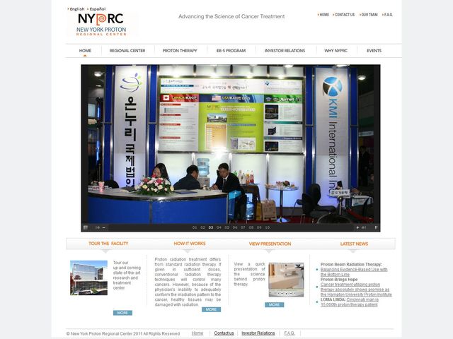 New York Proton Regional Center screenshot