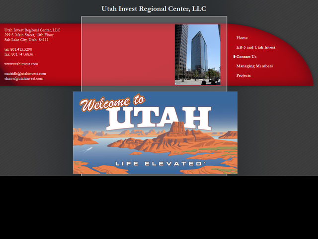 Utah Invest Regional Center screenshot
