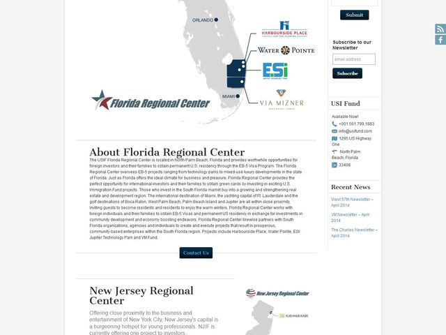 Florida Regional Center screenshot
