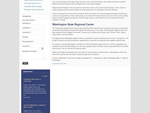 Washington Regional Center screenshot