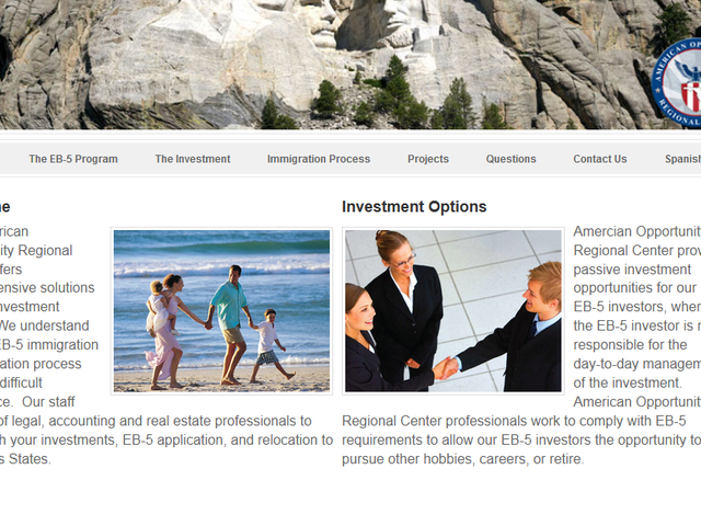 American Opportunity Regional Center screenshot