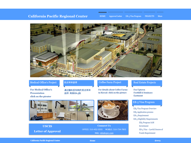 California Pacific Regional Center screenshot