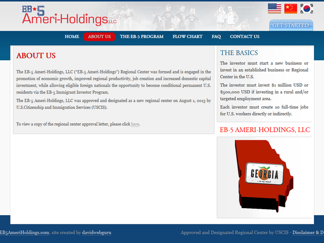 EB-5 Ameri-Holdings screenshot