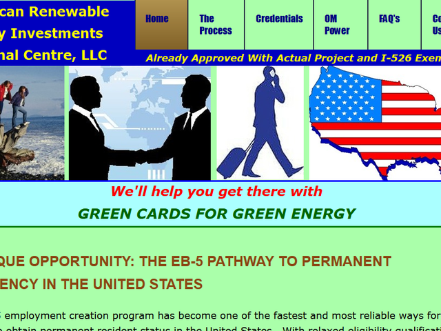 American Renewable Energy Investments Regional Center screenshot