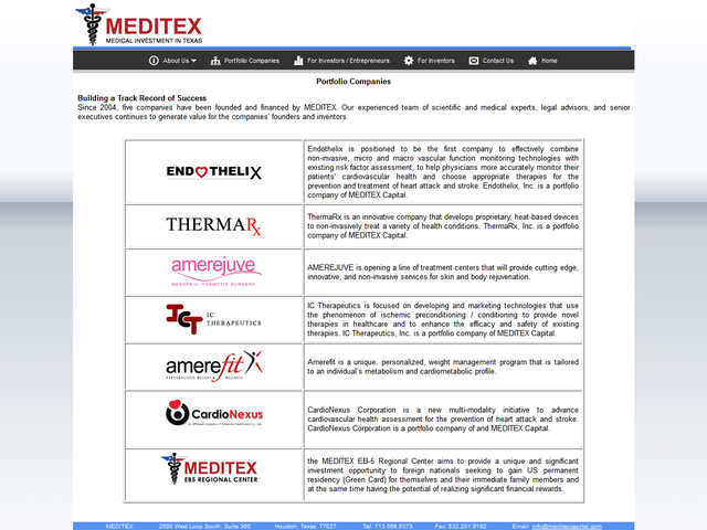 Medical Investment in Texas Regional Center screenshot