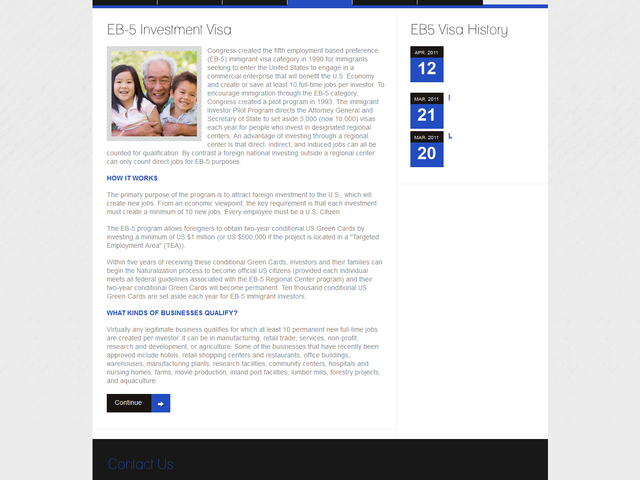 EB5 Michigan Regional Center screenshot