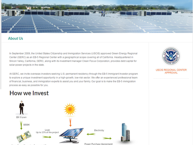 Green Energy Regional Center (GERC) screenshot