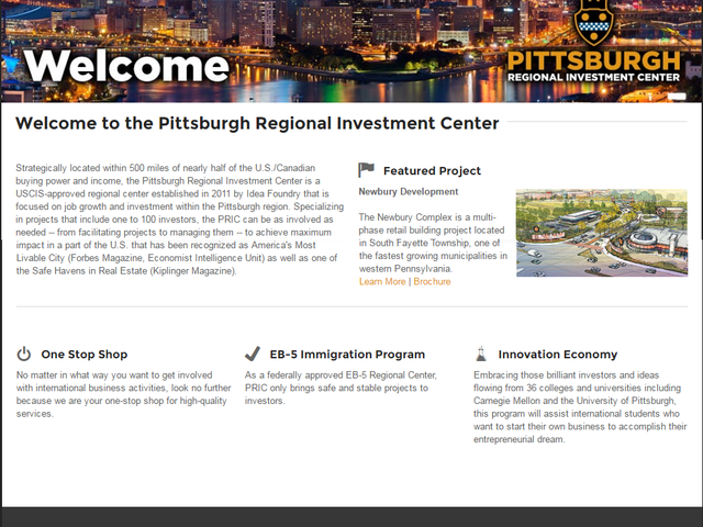 Pittsburgh Regional Investment Center screenshot