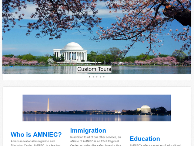 American National Immigration and Education Center screenshot