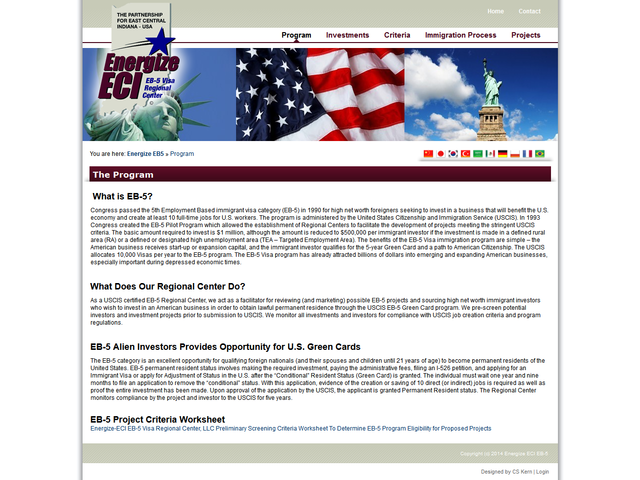 Energize-ECI EB-5 Visa Regional Center(SOLD!! Now American VIP) screenshot