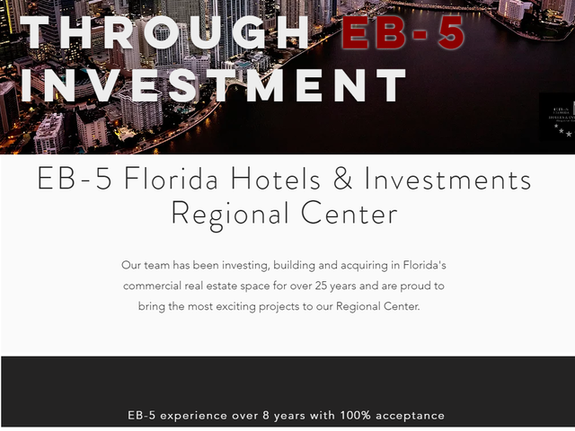 EB5 Florida Hotels & Investments Regional Center screenshot