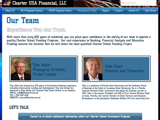 Charter Investor Financial (former name Charter USA Financial) screenshot
