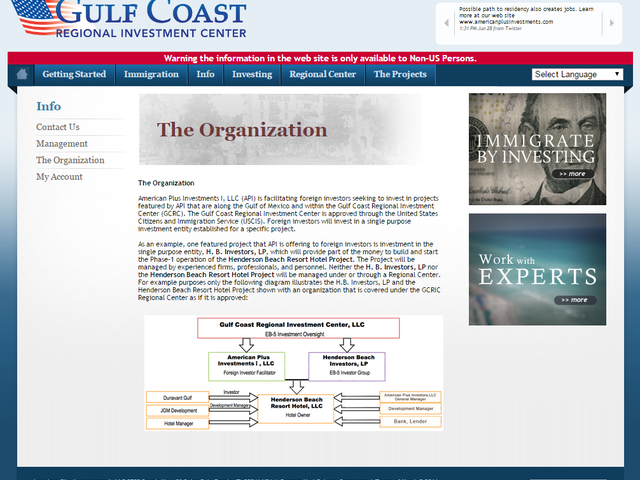 Gulf Coast Regional Investment Center screenshot