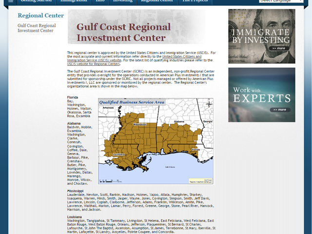 Gulf Coast Regional Investment Center screenshot