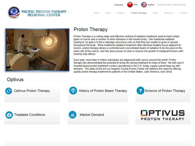 Pacific Proton Therapy Regional Center screenshot