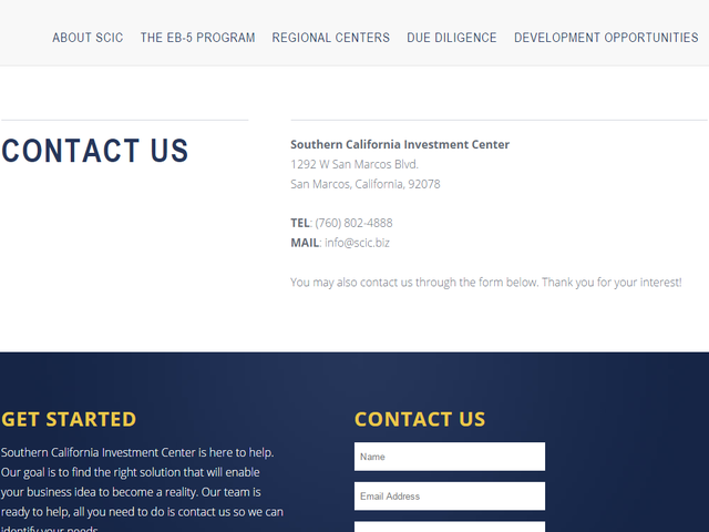 Southern California Investment Center screenshot
