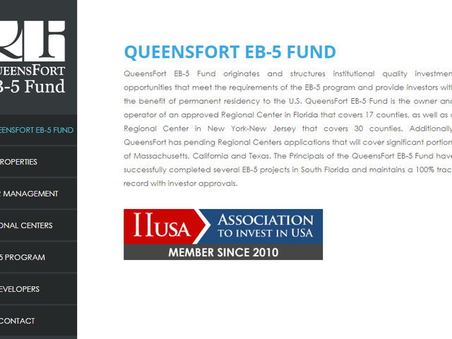 Queensfort Capital Massachusetts Regional Center screenshot