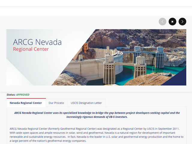 ARCG Nevada Regional Center  screenshot