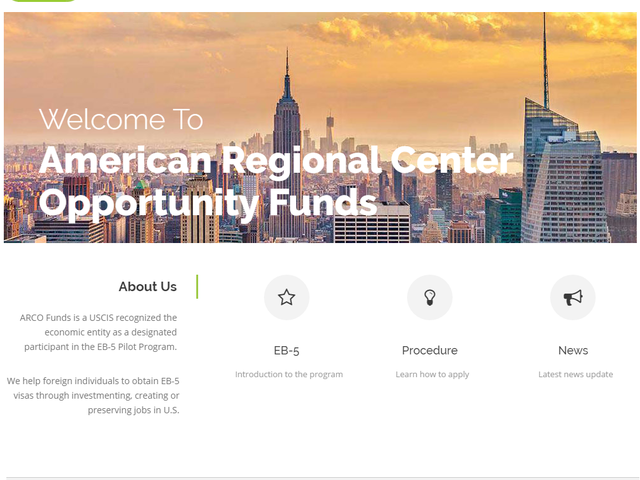 American Regional Center Opportunity Fund screenshot