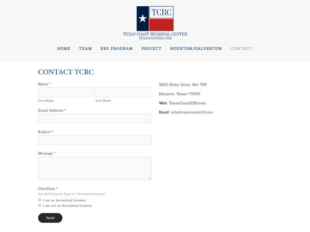 Texas Coast Regional Center Corporation screenshot