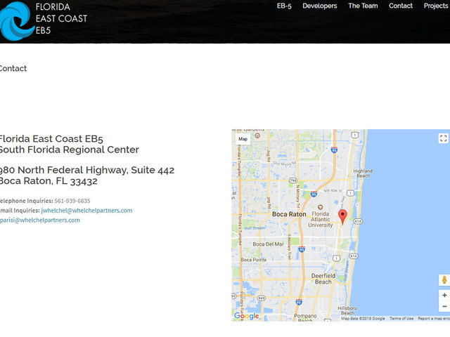 Florida East Coast EB5 Regional Center LLC (former name United States Growth Fund, LLC) screenshot